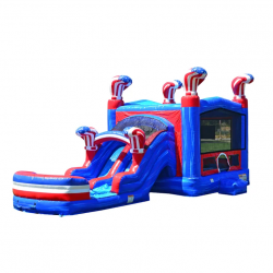 American Boxing Dual Slide Combo Wet/Dry Bounce House